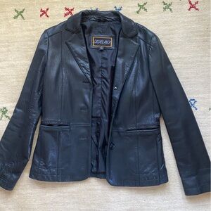 vintage leather blazer